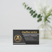 Creative Grey Trapezium Layers Chauffeur-driver Visitekaartje (Staand voorkant)