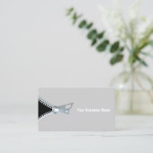 Creative Grey Zippered Professional Visitekaartje (Staand voorkant)