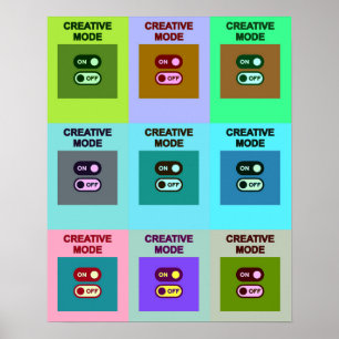 Creative Grid-schakelaars Poster