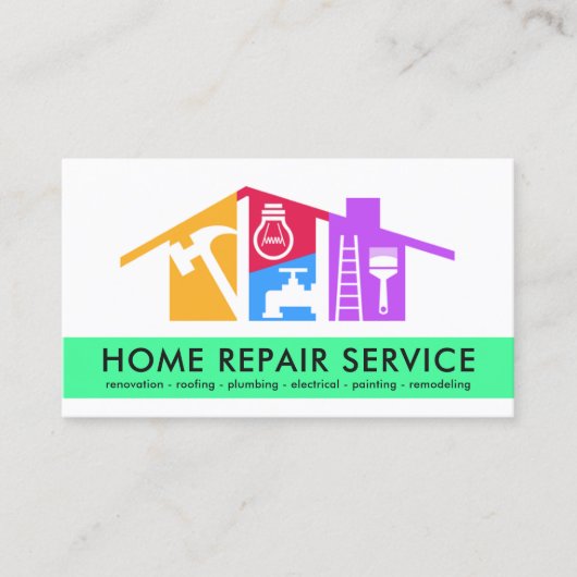 Creative Handyman Tools Roofing Visitekaartje (Voorkant)