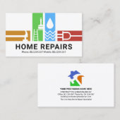 Creative Handyman Tools Stripe Visitekaartje (Voorkant / Achterkant)