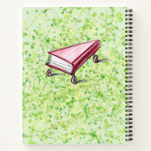 Creative Harmony Splatter Piano-geïnspireerde Lime Notitieboek (Achterkant)