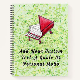Creative Harmony Splatter Piano-geïnspireerde Lime Notitieboek
