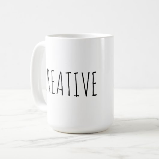 Creative Inspirerend Citaat Koffie Mok (Voorkant links)