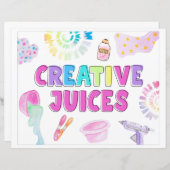 Creative Juices Sign | Teken voor Drink van het va (Voorkant / Achterkant)