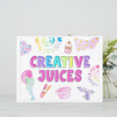 Creative Juices Sign | Teken voor Drink van het va (Staand voorkant)