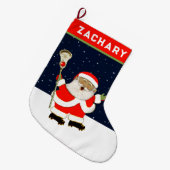 Creative Lacrosse Holiday Gift Grote Kerstsok (Voorkant (Hangend))