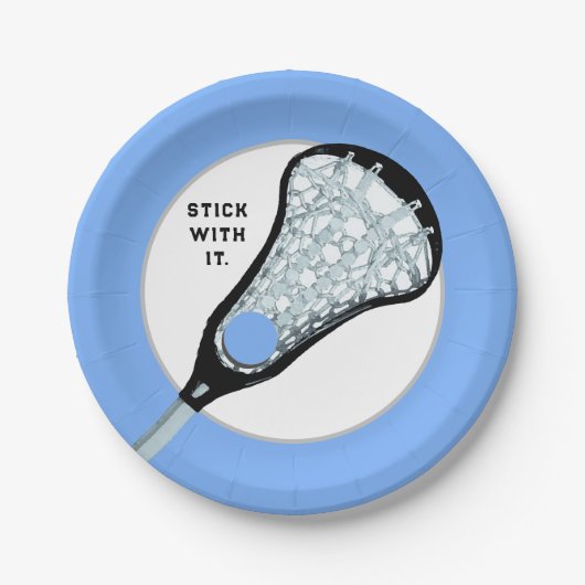 Creative Lacrosse Party Papieren Bordje (Voorkant)