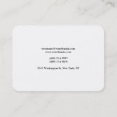 Creative Large Plain Uniek Minimalistisch Zwart Wi Visitekaartje (Achterkant)