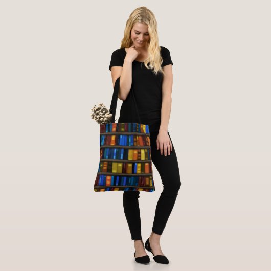 Creative Library Books Design Canvas tas (Op model)