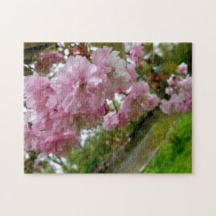 Creative light roze boombloem puzzel legpuzzel