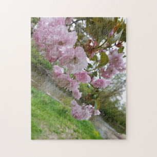 Creative light roze boombloem puzzel legpuzzel