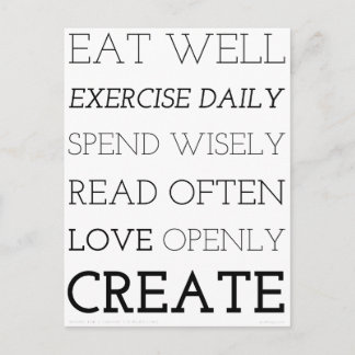 Creative Mantra Print Briefkaart