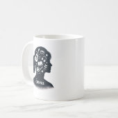 Creative Mind Silhouette | Personalized Artistic  Koffiemok (Voorkant links)