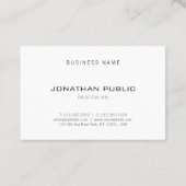 Creative minimalist Design Modern Fine Plain Chic Visitekaartje (Achterkant)