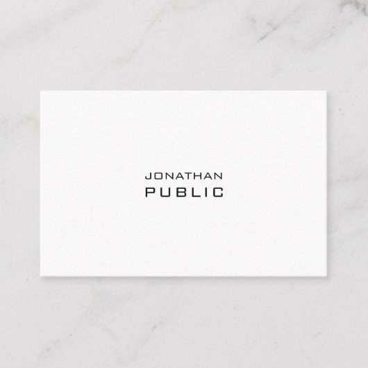 Creative minimalist Design Modern Fine Plain Chic Visitekaartje (Voorkant)