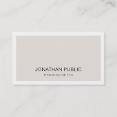 Creative minimalist Design Modern Plain Trendy Visitekaartje (Voorkant)