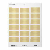 Creative minimalist Modern Gold Professional Plain Etiket (Full Sheet)