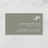 Creative minimalist Modern Monogram Plain Luxe Visitekaartje (Achterkant)