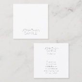 Creative minimalist Square Design Modern Luxe Vierkante Visitekaartje (Voorkant / Achterkant)
