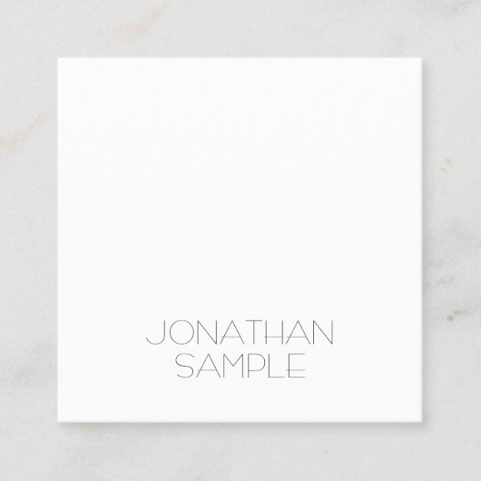 Creative minimalist Square Design Modern Luxe Vierkante Visitekaartje (Voorkant)