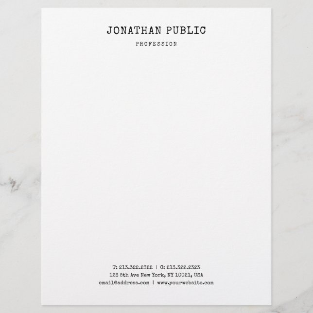Creative minimalist White Classic Professional Briefhoofd (Voorkant)