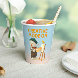 Creative Mode On: Painter Bichon Dog Artist Art Papieren Bekers