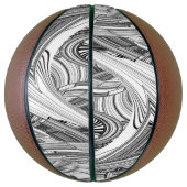 Creative Modern Art Black en White Basketbal (Verticaal)