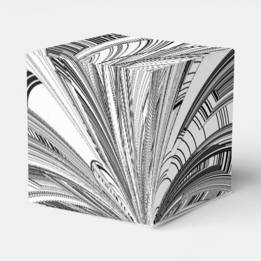 Creative Modern Art Black en White Bedankdoosjes (Achterkant)