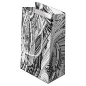 Creative Modern Art Black en White Klein Cadeauzakje (Achterkant Gekanteld)