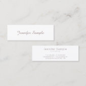 Creative Modern Design Minimalist Plain Trendy Mini Visitekaartje (Voorkant / Achterkant)