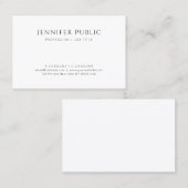 Creative Modern Design Simple Plain Professional Visitekaartje (Voorkant / Achterkant)