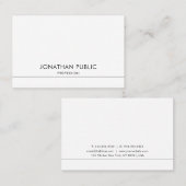 Creative Modern Design Trendy Smooth Plain Chic Visitekaartje (Voorkant / Achterkant)