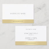 Creative Modern Elegant Gold Simple Design Trendy Visitekaartje (Voorkant / Achterkant)