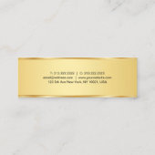 Creative Modern Elegant Gold ziet er uit als een e Mini Visitekaartje (Achterkant)