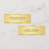 Creative Modern Elegant Gold ziet er uit als een e Mini Visitekaartje (Voorkant / Achterkant)