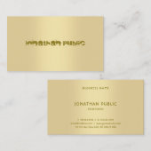 Creative Modern Faux Gold Sjabloon Elegant Top Visitekaartje (Voorkant / Achterkant)