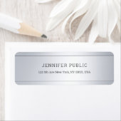 Creative Modern Glamor Silver Sjabloon Chic Etiket (Insitu)