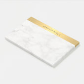 Creative Modern Goud en Marmer Elegante Sjabloon Post-it® Notes (Schuin)