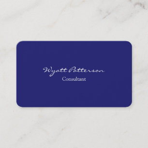 Creative Modern Midnight Blue Plain Unieke Visitekaartje