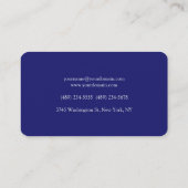 Creative Modern Midnight Blue Plain Unieke Visitekaartje (Achterkant)