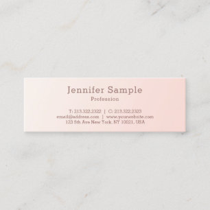 Creative Modern Minimal Design Simple Pink Cute Mini Visitekaartje