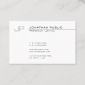 Creative Modern Monogram Cool Simple Sjabloon Top Visitekaartje (Voorkant)