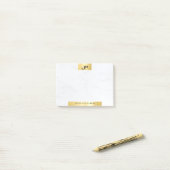 Creative Modern Monogram Goud Marmer Initialen Post-it® Notes (Op bureau)
