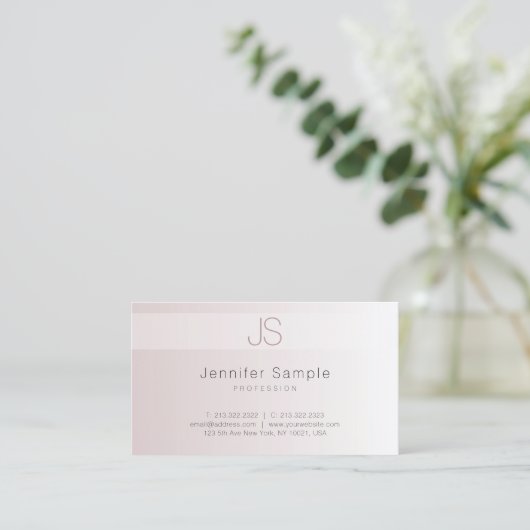Creative Modern Monogram Sjabloon Elegant Trendy Visitekaartje (Staand voorkant)