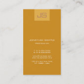 Creative Modern Monogram Vertical Trendy Sjabloon Visitekaartje (Achterkant)