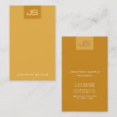 Creative Modern Monogram Verticale Elegant Sjabloo Visitekaartje (Voorkant / Achterkant)