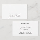 Creative Modern Script Clean Professional Trendy Visitekaartje (Voorkant / Achterkant)