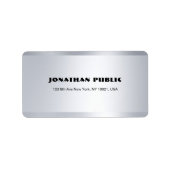 Creative Modern Silver Elegant-minimalistische Sja Etiket (Voorkant)