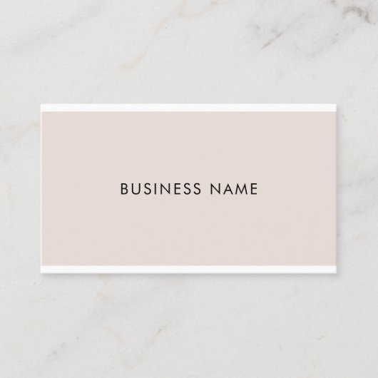 Creative Modern Sleek Firm Company Plain Trendy Visitekaartje (Voorkant)